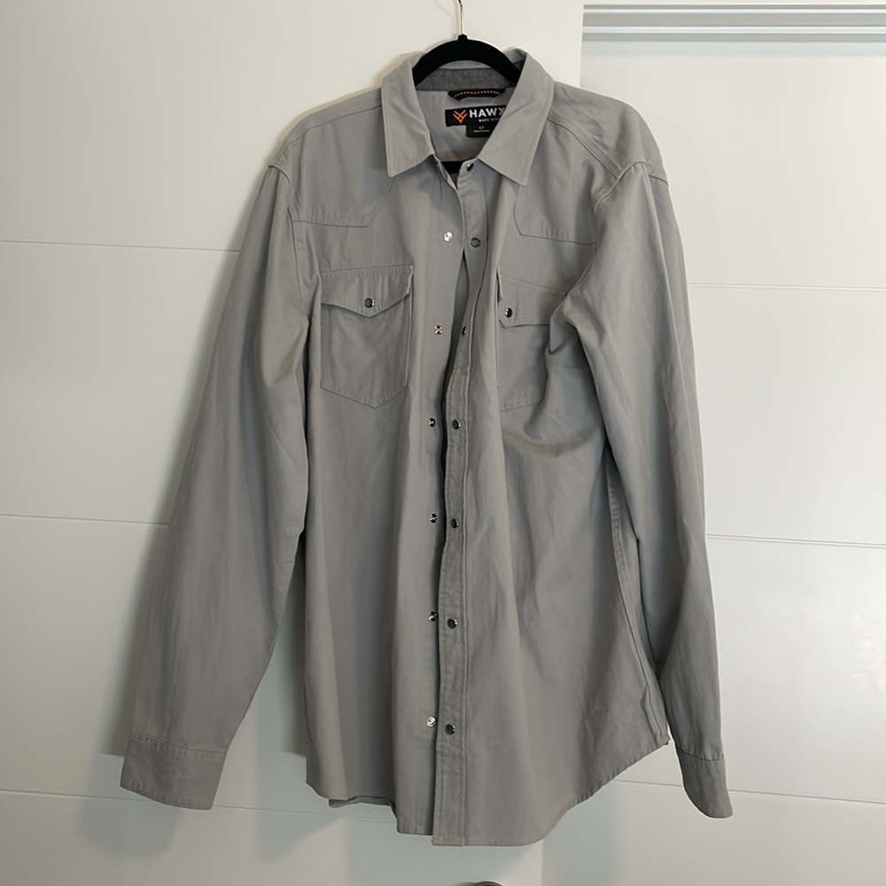 Hawx LT Mens Work Gear Snap Up Shirt